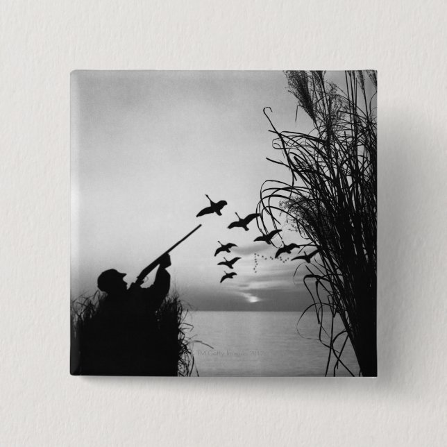 Mann-Enten-Jagd Button (Vorderseite)