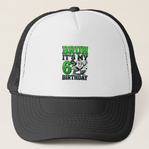 Mann Es Ist Mein 6. Geburtstag Fußball Junge Truckerkappe