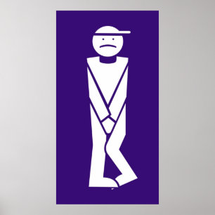Mann für Toiletten Poster