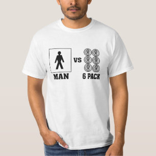 Mann GEGEN 6Pack T-Shirt