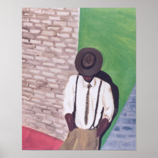 Mann gegen die Mauer Poster