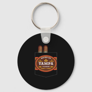 Mann gemacht in Tampa Zigarrenliebhaber Ybor City Schlüsselanhänger