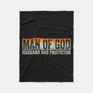 Mann Gott Ehemann Vater Beschützer Design Fleecedecke