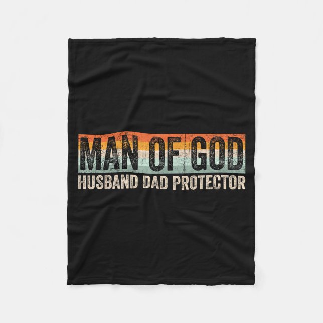Mann Gott Ehemann Vater Beschützer Design Fleecedecke (Vorderseite)