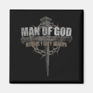 Mann Gott Ehemann Vater Opa Design Magnet