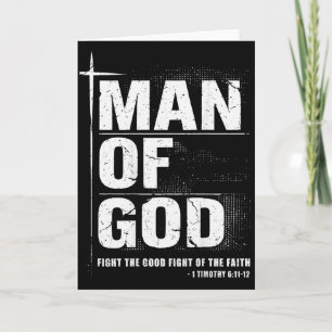 Mann Gottes Christlicher Vater Bibelvers Timothy 6 Karte