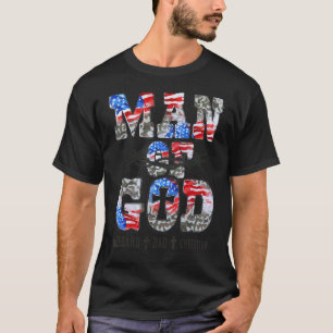 Mann Gottes Ehemann Vater Christliche amerikanisch T-Shirt