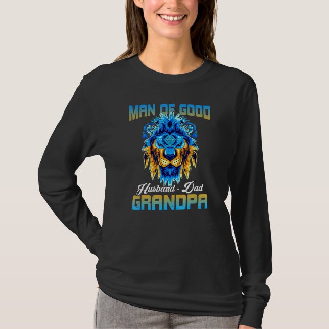 Mann Gottes Ehemann Vater Opa T-Shirt (Vorderseite)