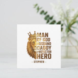 Mann Gottes Löwenkronendesign - Mann, Papa