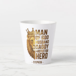 Mann Gottes Löwenkronendesign - Mann, Papa Milchtasse