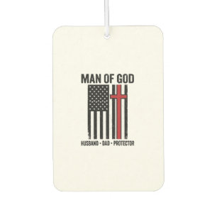 Mann Gottes Patriotisches Kreuz Christliches T-Shi Autolufterfrischer