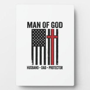 Mann Gottes Patriotisches Kreuz Christliches T-Shi Fotoplatte
