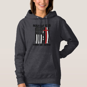 Mann Gottes Patriotisches Kreuz Christliches T-Shi Hoodie