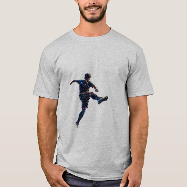 Mann graue Farbe T-Shirt Spieler Design (Vorderseite)
