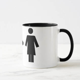 Mann größer als Frauen-Tasse Tasse