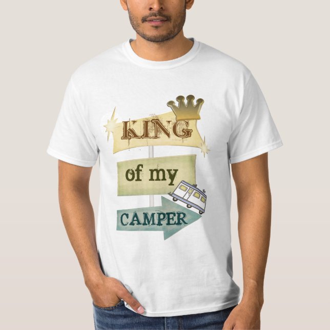 Mann Grunge RV-Campings-/RVING T-Shirt (Vorderseite)