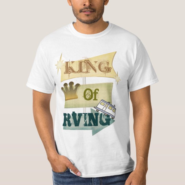 Mann Grunge RV-Campings-/RVING T-Shirt (Vorderseite)
