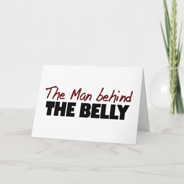 Mann hinter dem Bauch Karte (Vorderseite)