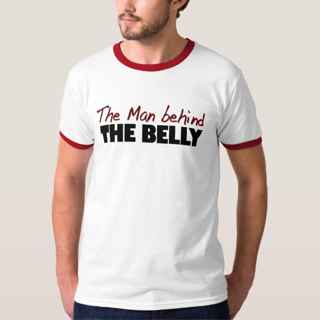 Mann hinter dem Bauch T-Shirt (Vorderseite)