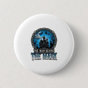 Mann hinter Maske Halloween Spukhaus Hexe_1 Button