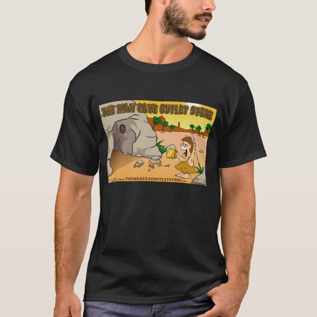 Mann-Höhlen-Shirt Toon T-Shirt (Vorderseite)