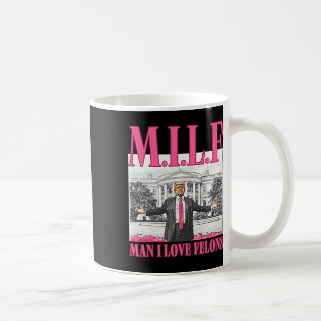Mann I Liebe Felons Donald Trump Pink Funny 2024 E Kaffeetasse (Rechts)
