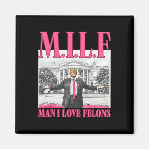 Mann I Liebe Felons Donald Trump Pink Funny 2024 E Magnet