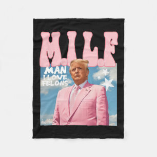 Mann I Liebe Felons Funny Trump Pink 2024 für Präs Fleecedecke