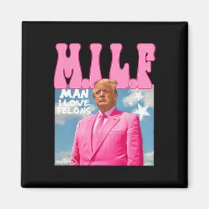 Mann I Liebe Felons Funny Trump Pink 2024 für Präs Magnet