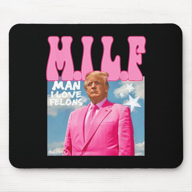 Mann I Liebe Felons Funny Trump Pink 2024 für Präs Mousepad (Vorne)
