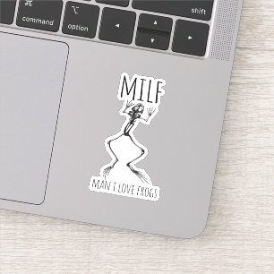 Mann I Liebe Frösche Aufkleber