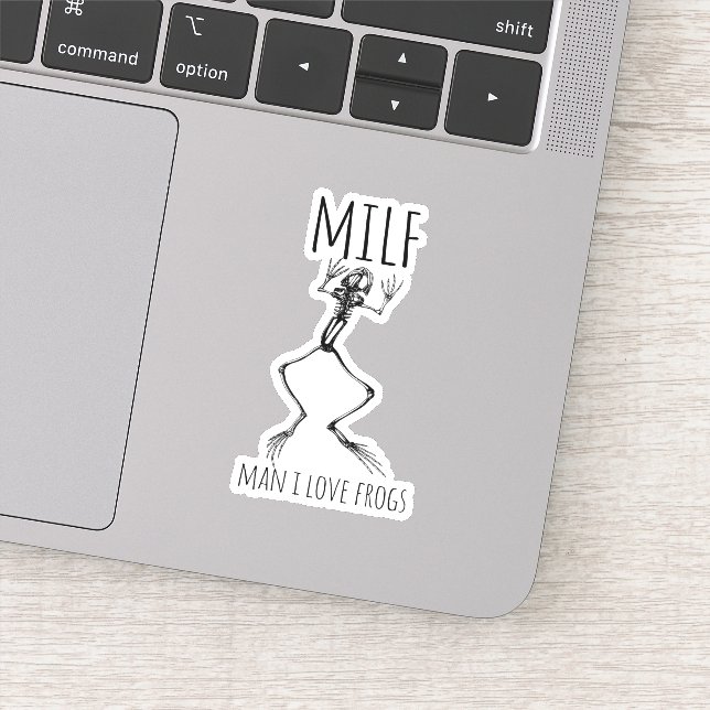 Mann I Liebe Frösche Aufkleber (Detail)