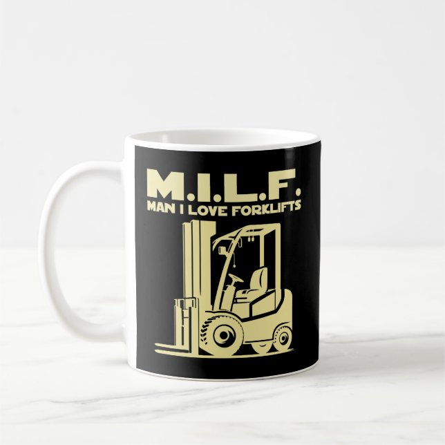 Mann I Liebe Gabelstapler Kaffeetasse (Links)