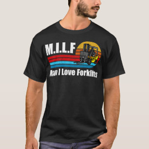 Mann I Liebe Gabelstapler Vintager Gabelstaplertre T-Shirt