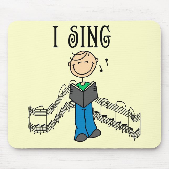 Mann I singen T - Shirts und Geschenke Mousepad (Vorne)