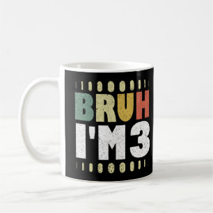Mann, ich bin 3 3. Geburtstag Vintage Lustig Mädch Kaffeetasse