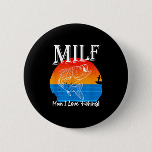 Mann, ich liebe Angeln lustig Button