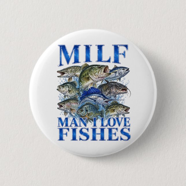 Mann, ich liebe Fische Button (Vorderseite)