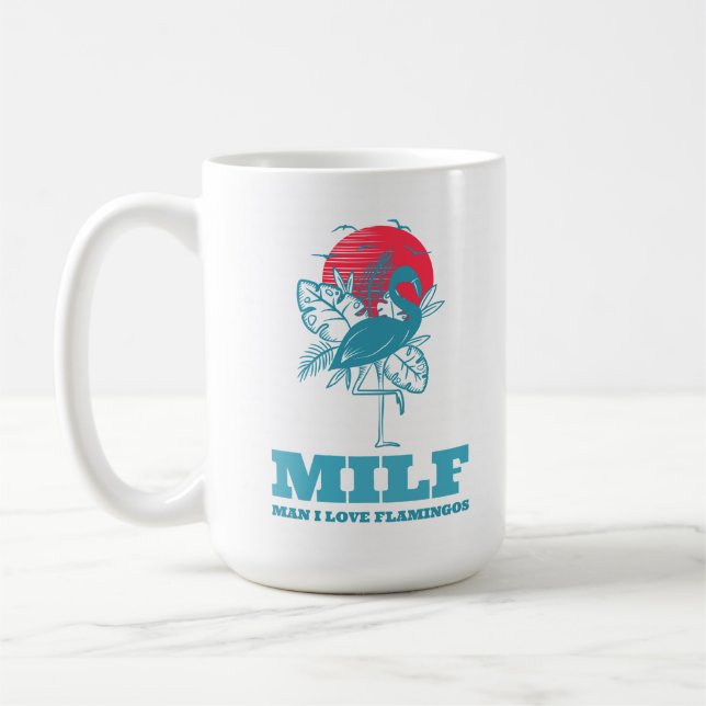 Mann, ich liebe Flamingos Kaffeetasse (Links)