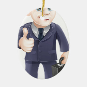 Mann im Anzug greift herauf das Zeichnen ab Keramikornament