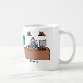 Mann im Büro - fertigen Sie besonders an Tasse