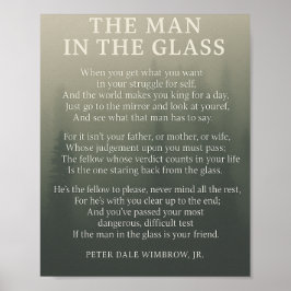 Mann im Glas - Inspirationsquelle für Zitate Poster