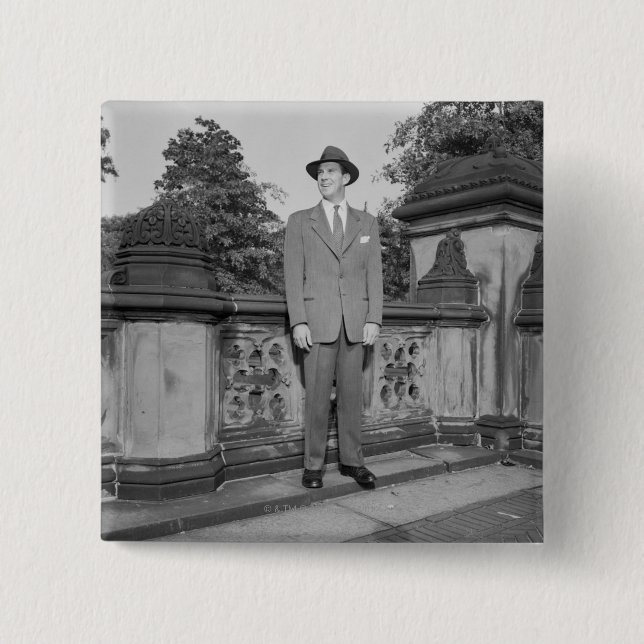 Mann im Hut Button (Vorderseite)