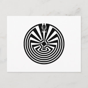 Mann im Maze, Indianer, Itoi, Papago Postkarte