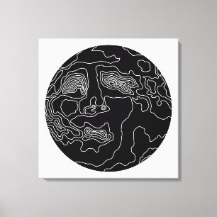 Mann im Mond Leinwanddruck