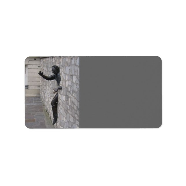 Mann im Pariser Adressenlabel Adressaufkleber (Vorne)