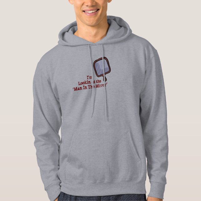 "Mann im Spiegel", Hoodie (Vorderseite)