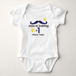 Mann im Training 1. Geburtstag Anzug Baby Strampler