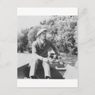 Mann in Boat Postkarte