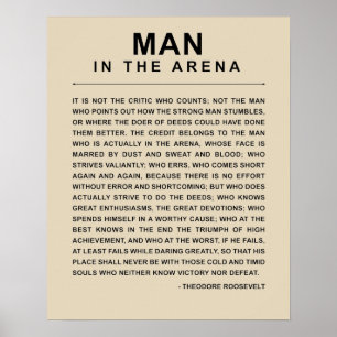 Mann in der Arena - sehr kühn Poster
